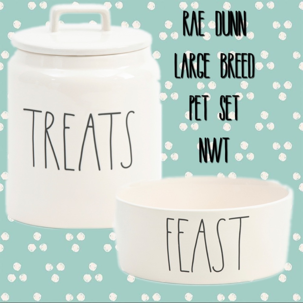 🆕 NWT RAE DUNN LARGE BREED PET SET - Picture 1 of 3